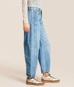Jeans|Bottoms | Free People We The Free Good Luck Mid-Rise Barrel Jean Ultra Light Beam