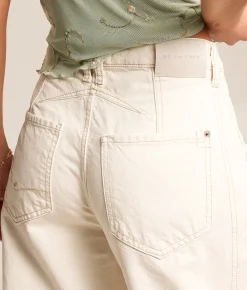 Free People We The Free Good Luck Mid-Rise Barrel Jean Milk Clearance