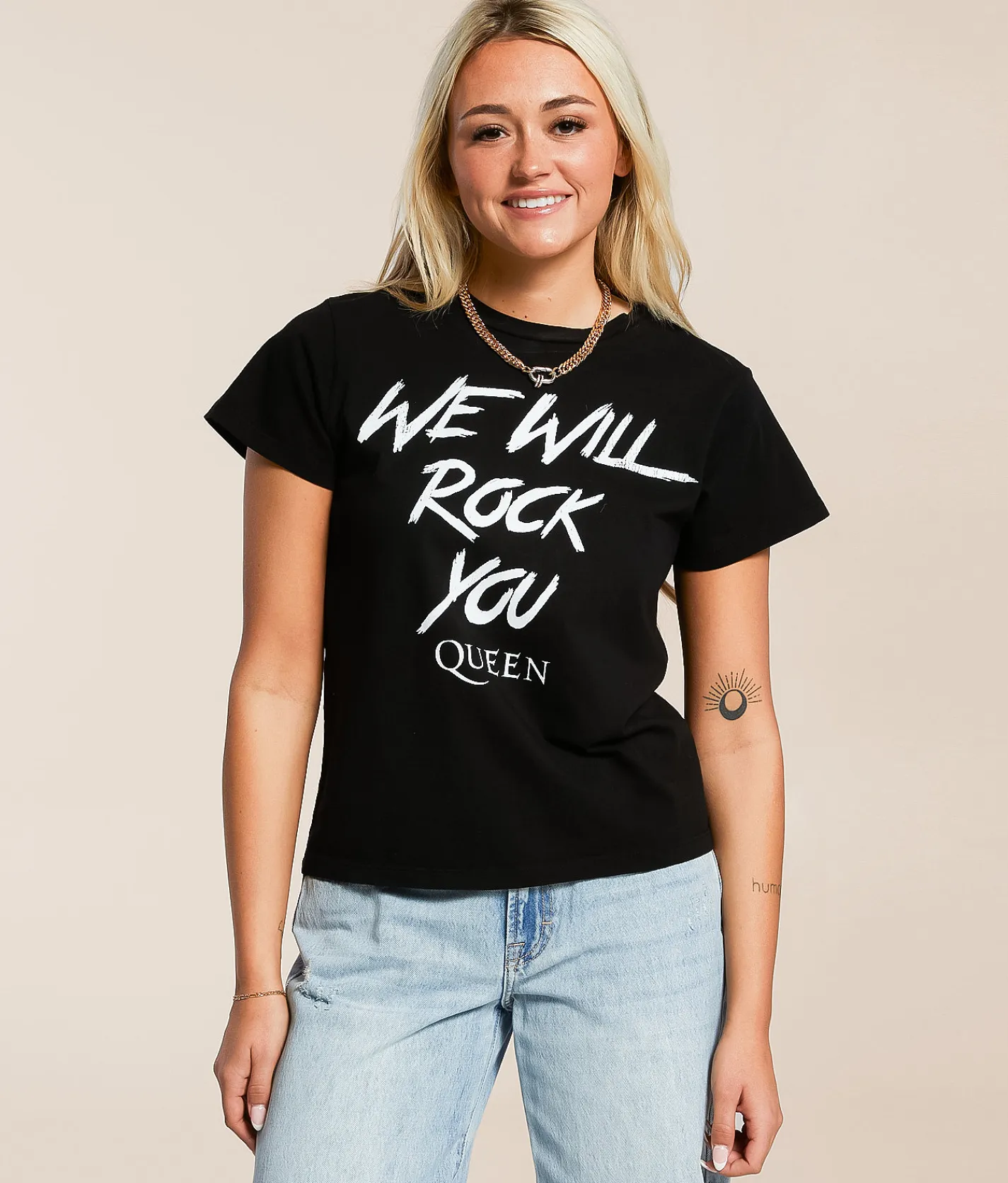 Life Clothing We Will Rock You Queen Band T-Shirt Black Discount