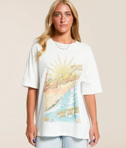 Tops | Billabong Where Suns Collide Oversized T-Shirt Salt Crystal
