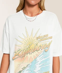 Tops | Billabong Where Suns Collide Oversized T-Shirt Salt Crystal