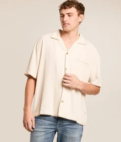 Tops | Rhythm Whipstitch Shirt Natural