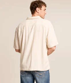 Tops | Rhythm Whipstitch Shirt Natural