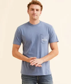 Graphic T-Shirts | Fieldstone Whiskey Bottle T-Shirt Blue Jean