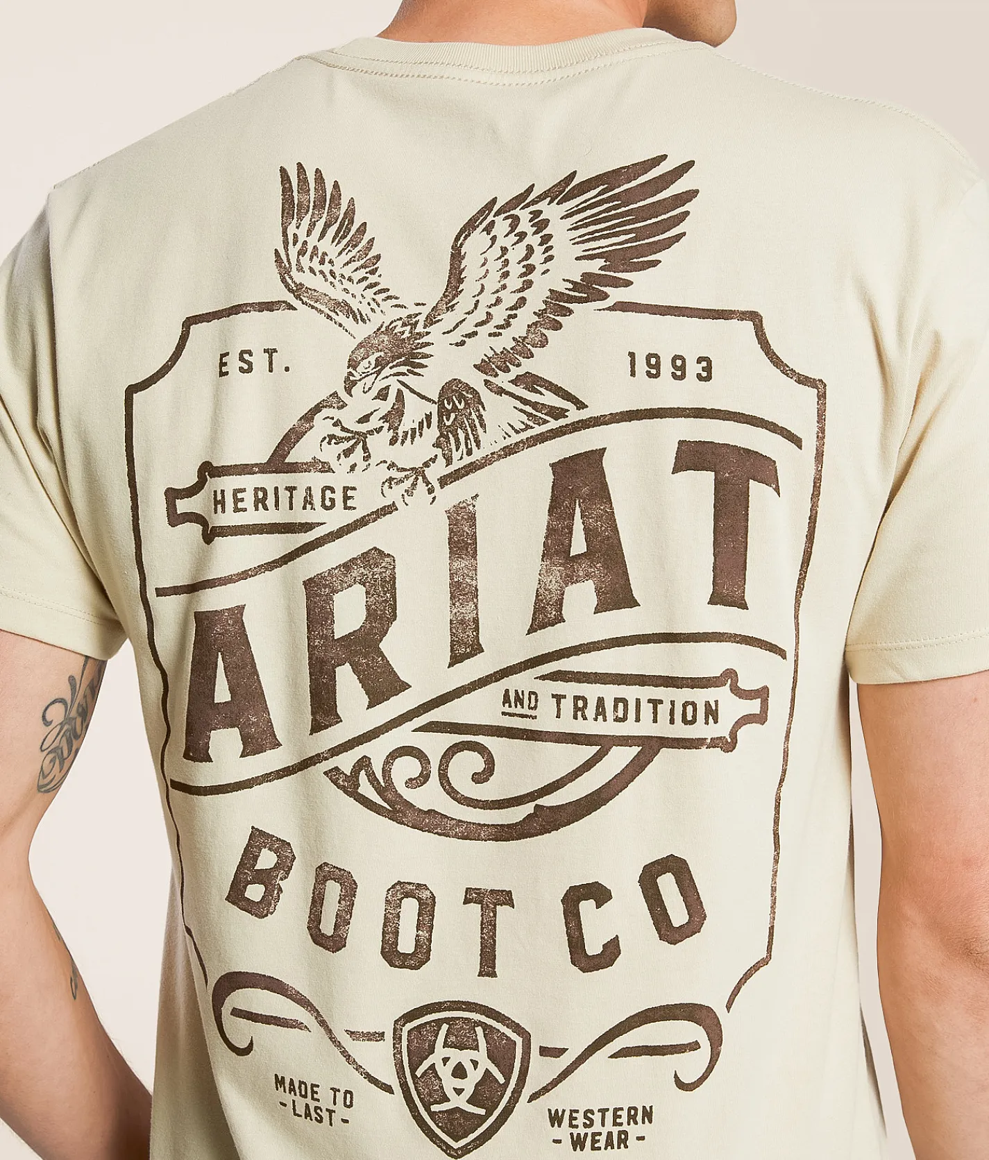 Ariat Whiskey Eagle T-Shirt Natural Outlet