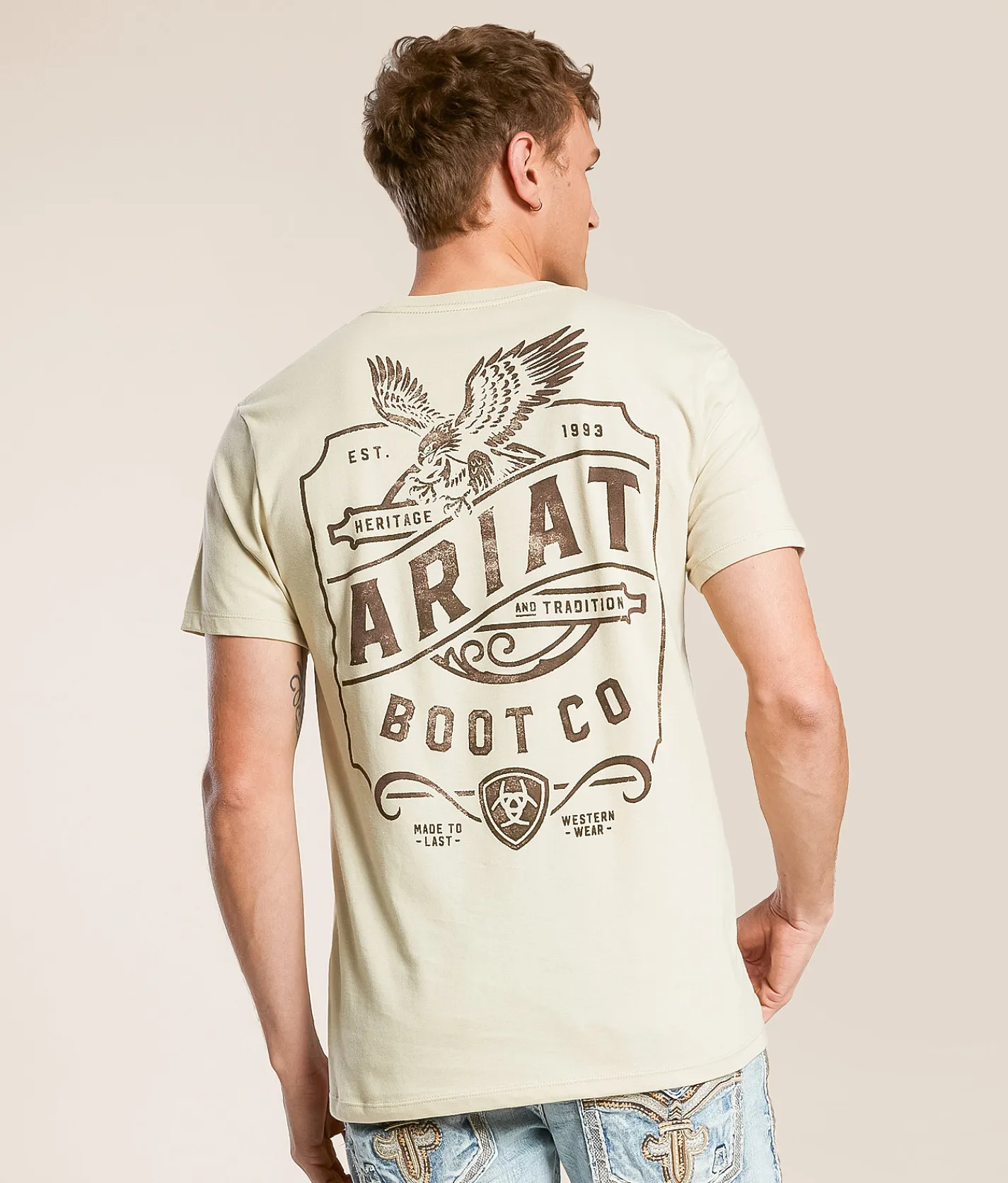 Ariat Whiskey Eagle T-Shirt Natural Outlet