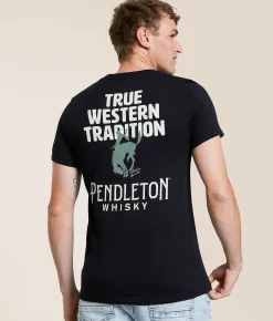 Tops|Graphic T-Shirts | Pendleton Whiskey Western T-Shirt Black