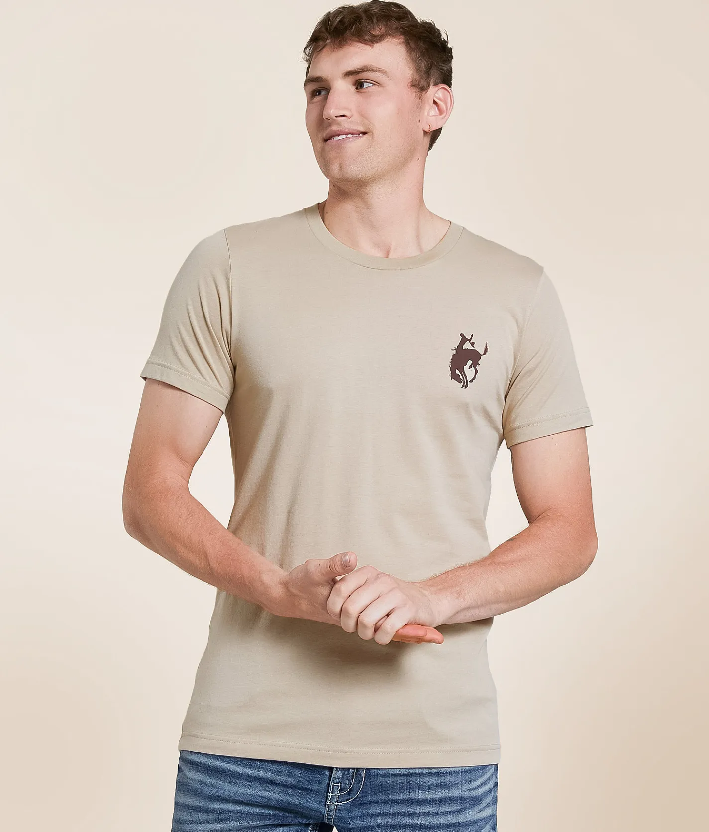 Tops|Graphic T-Shirts | Pendleton Whisky Jacquard T-Shirt Tan