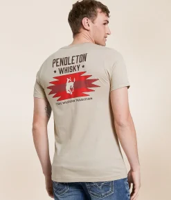 Tops|Graphic T-Shirts | Pendleton Whisky Jacquard T-Shirt Tan