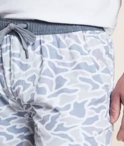Bottoms|Activewear | BURLEBO Athletic Stretch Short White Camo