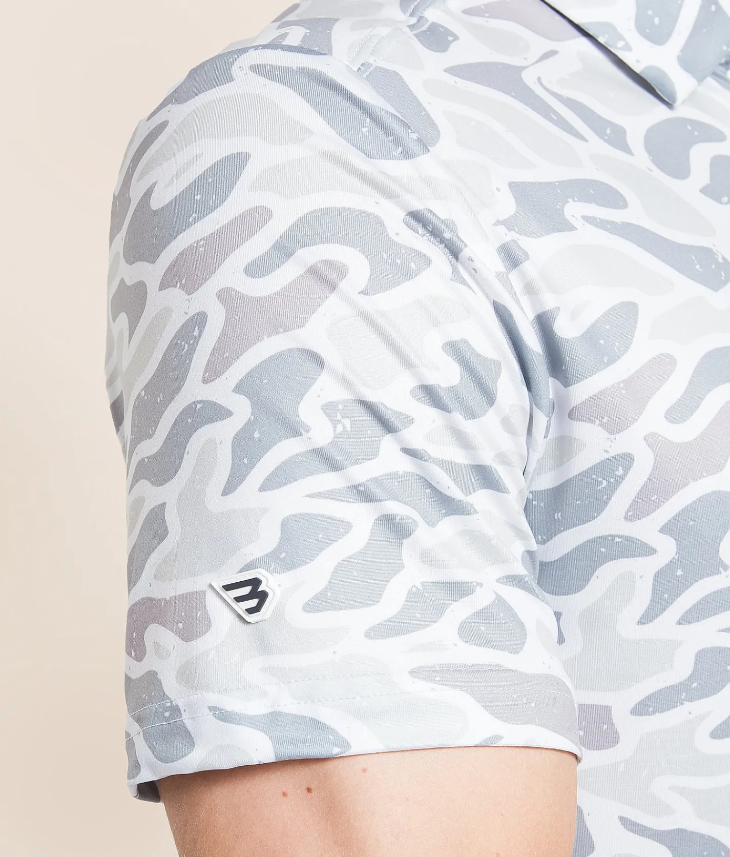 BURLEBO Performance Polo White Camo Sale