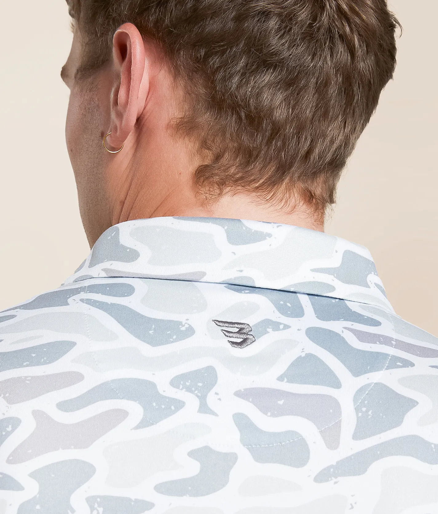 BURLEBO Performance Polo White Camo Sale