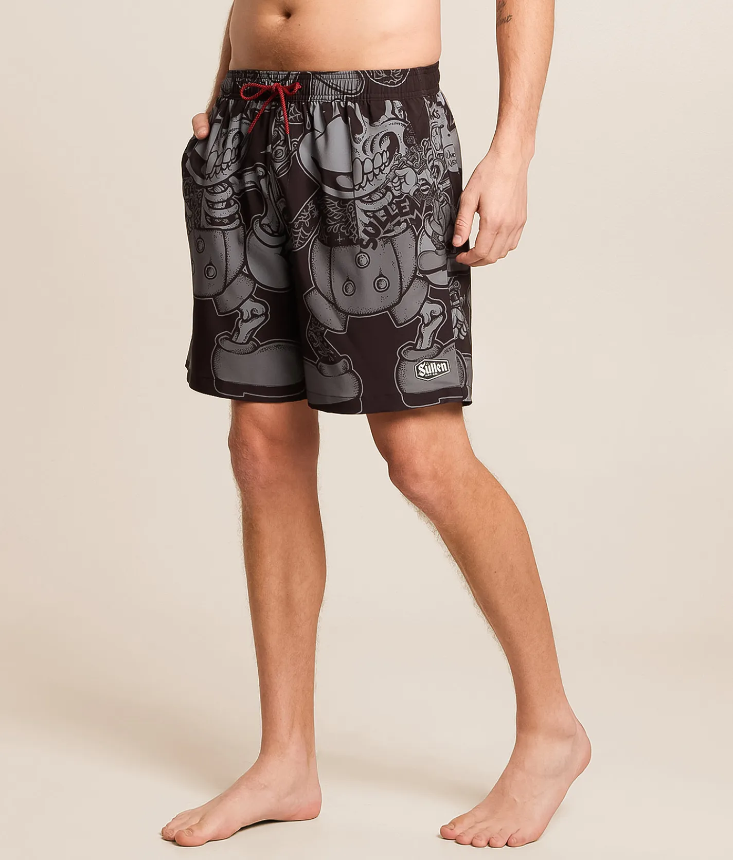 Swimwear | Sullen Who's Next Stretch Swim Trunks Black