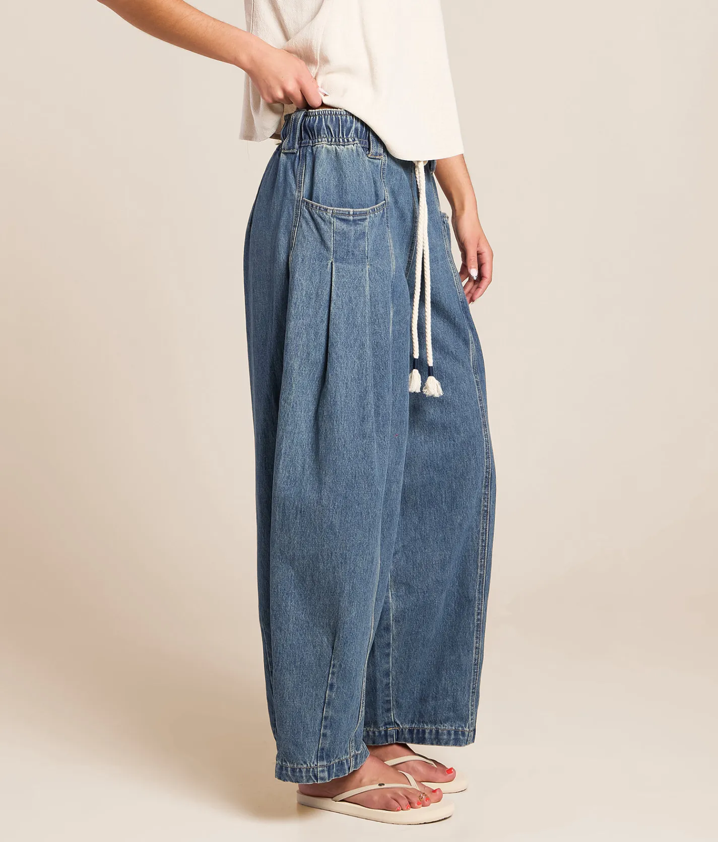 Urban Daizy Wide Leg Barrel Pant Denim Sale