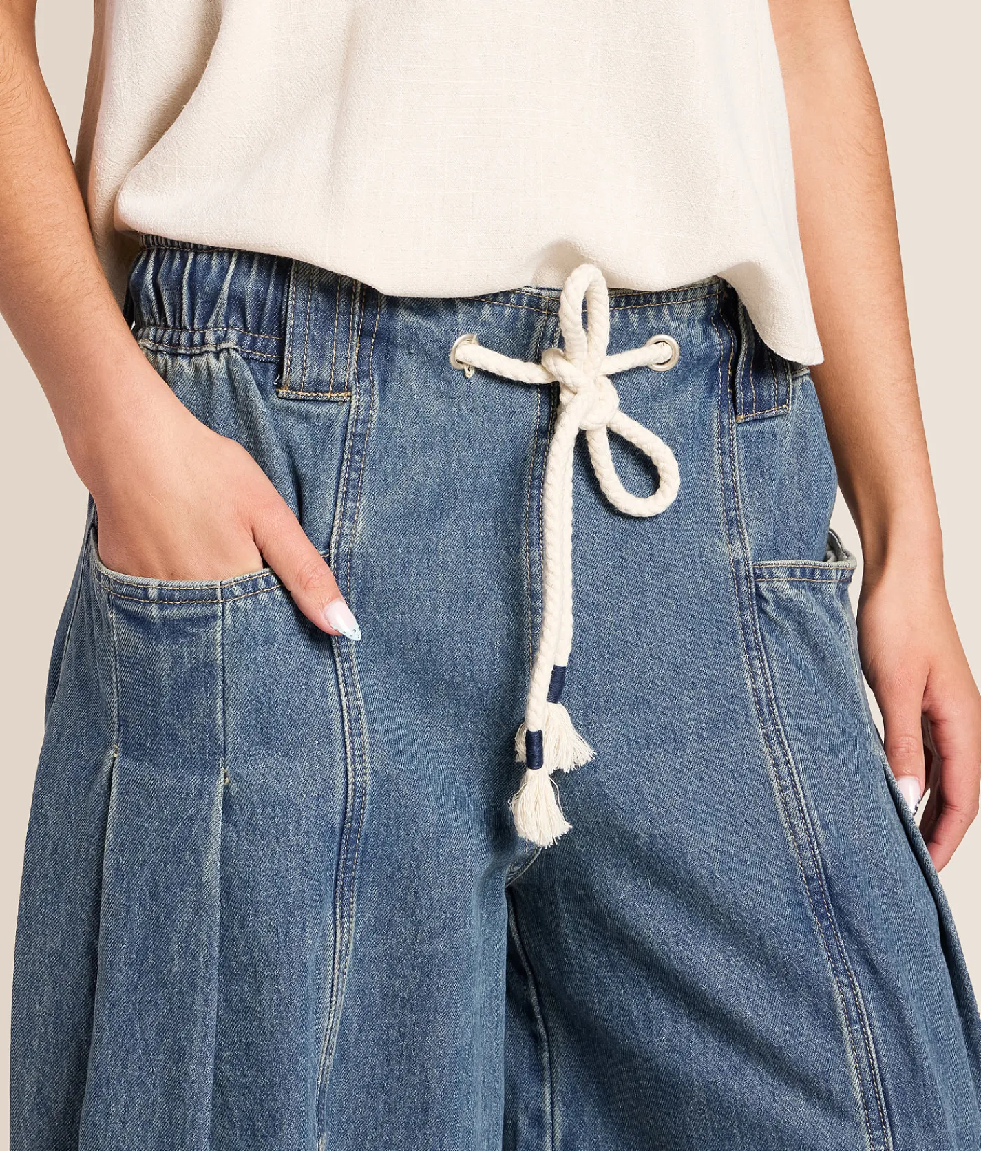 Urban Daizy Wide Leg Barrel Pant Denim Sale