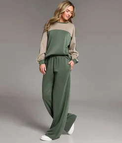 Bottoms|Activewear | BKE Wide Leg Pant Thyme