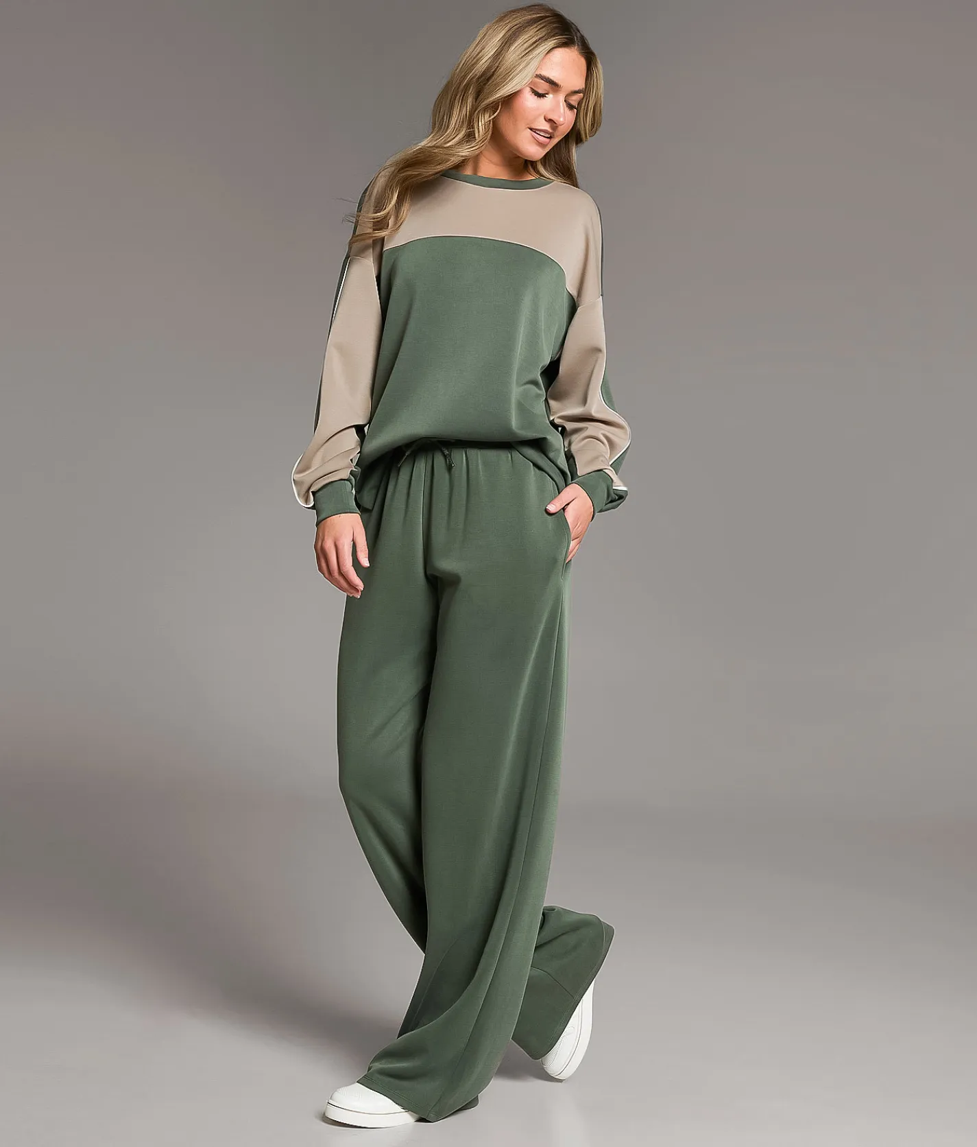 Bottoms|Activewear | BKE Wide Leg Pant Thyme