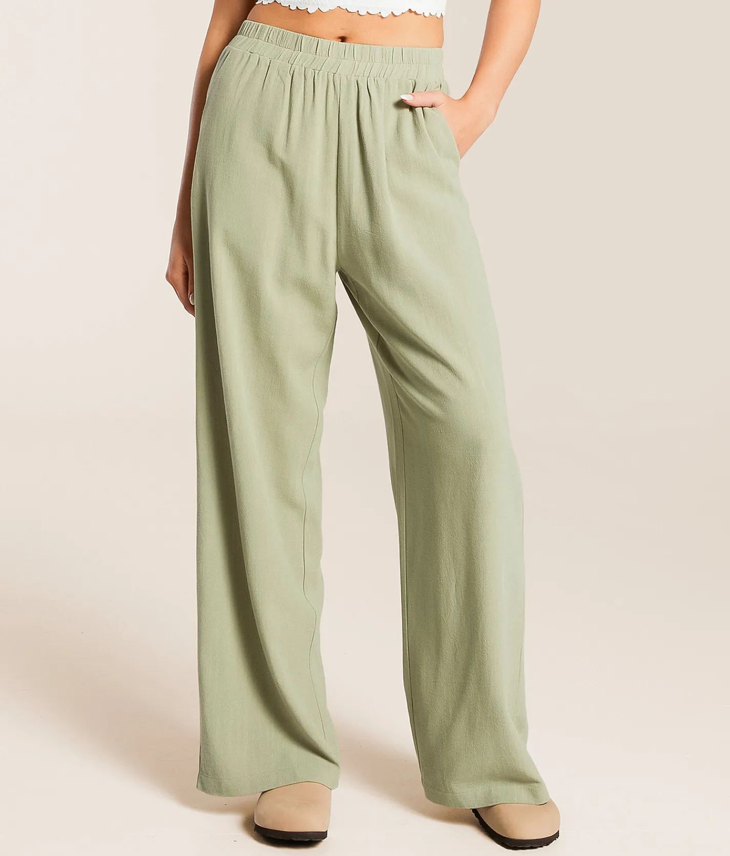 Willow & Root Wide Leg Pant Seagrass Online