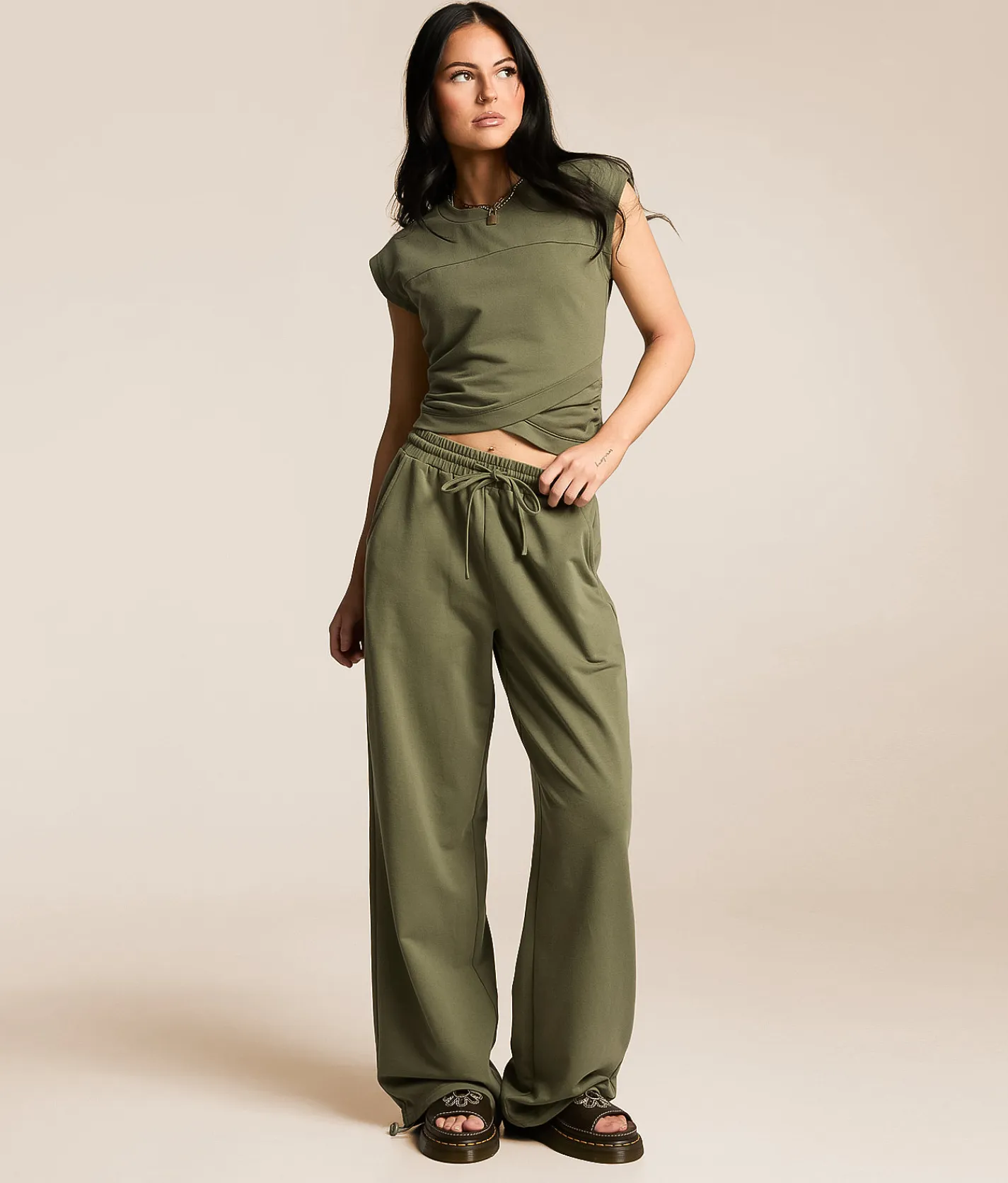 Bottoms | Gilded Intent Wide Leg Pant Four Leaf Clover