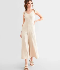 Polagram Wide Leg Patterned Jumpsuit Turtledove Outlet