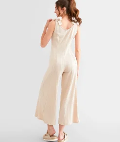 Polagram Wide Leg Patterned Jumpsuit Turtledove Outlet