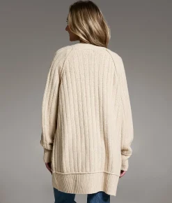 Tops | BKE Wide Ribbed Cardigan Sweater Beige