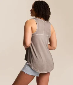 White Crow Wide Scoop Neck Tank Top Earth New