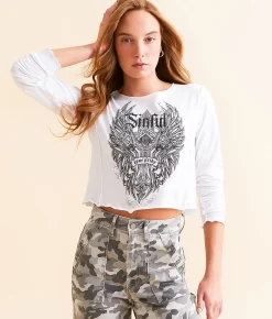 Tops | Sinful Widowmaker Baby T-Shirt White