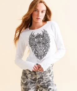 Tops | Sinful Widowmaker Baby T-Shirt White