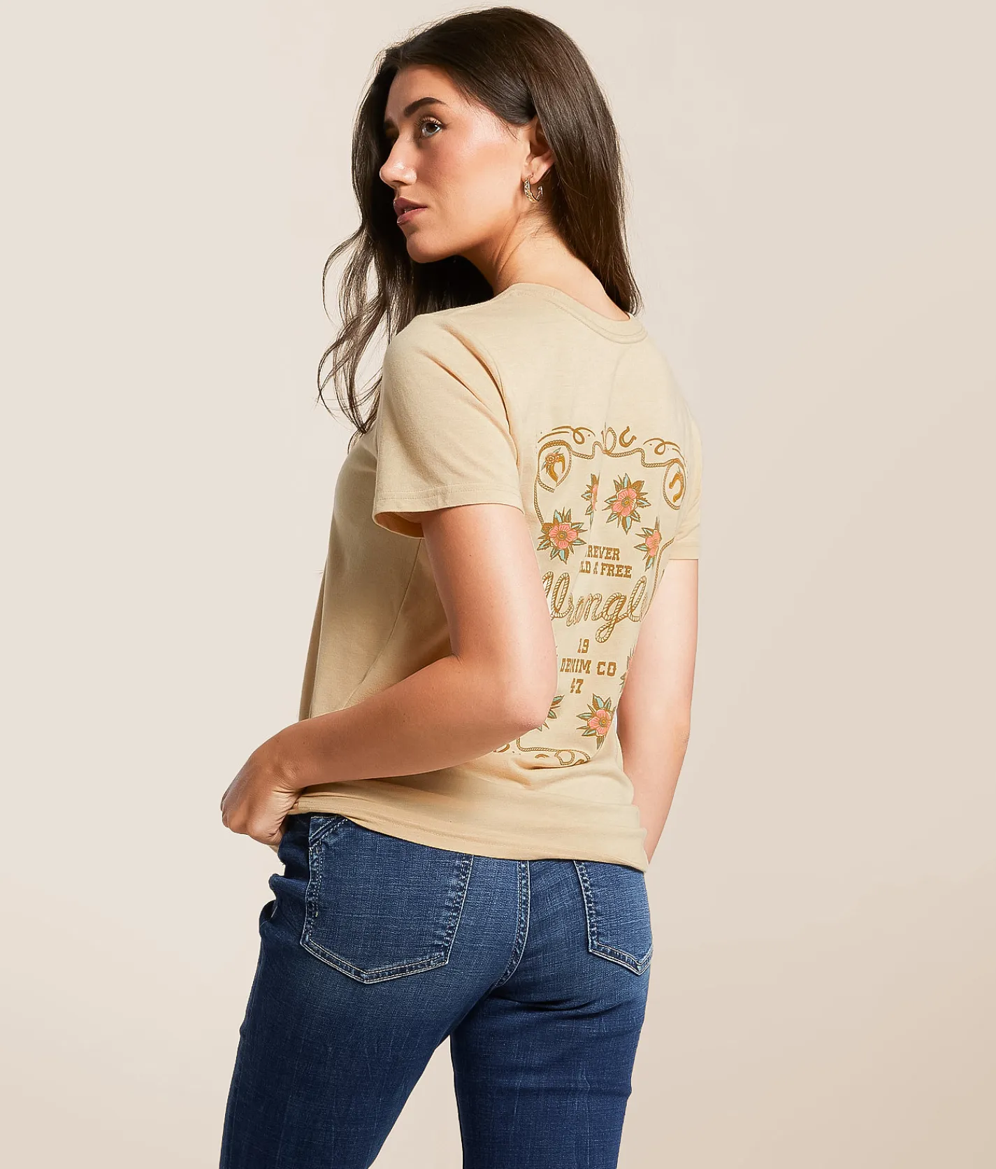 Wrangler® Wild & Free T-Shirt Cement Heather Outlet