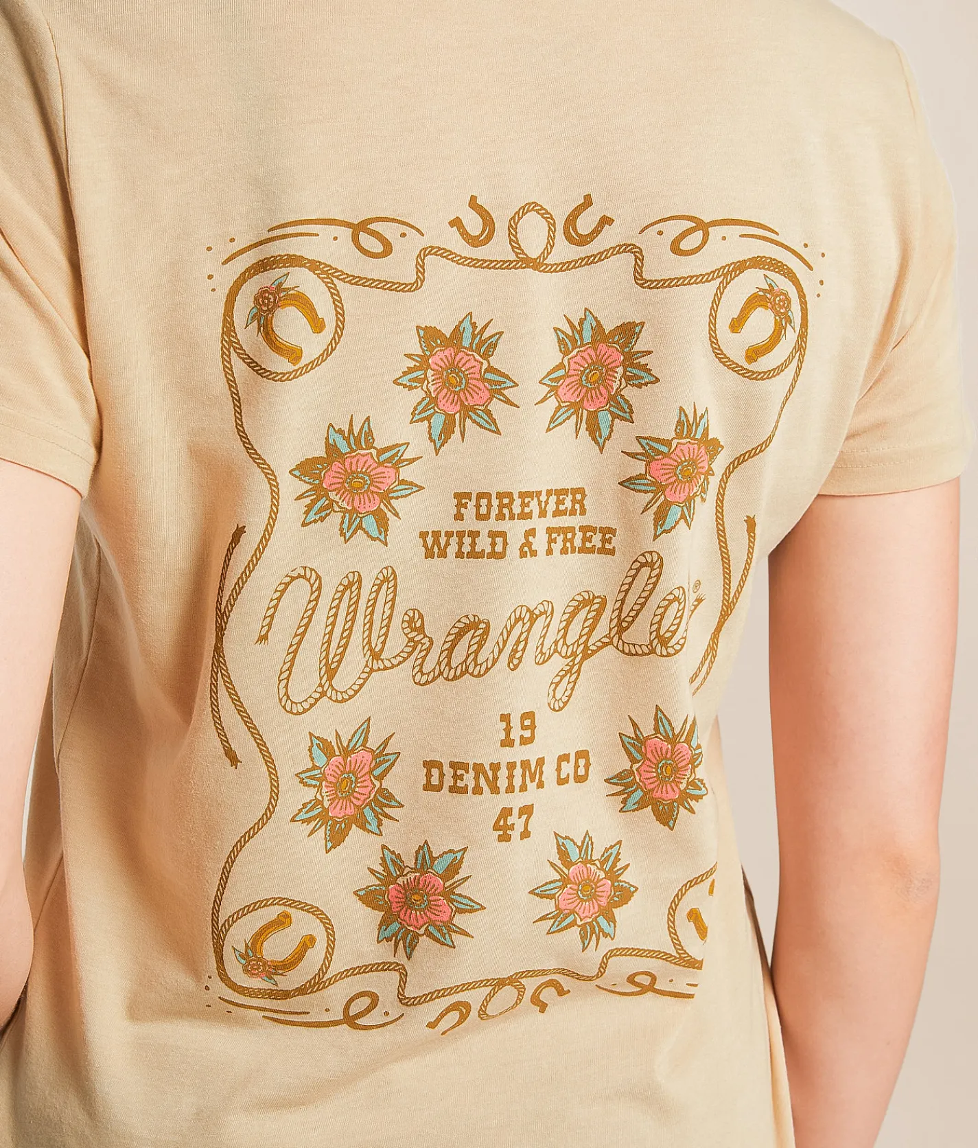 Wrangler® Wild & Free T-Shirt Cement Heather Outlet