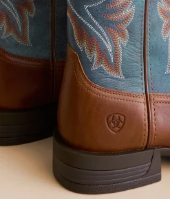 Shoes | Ariat Wilder Leather Cowboy Boot Luna Tan Forged Green