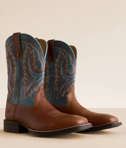 Shoes | Ariat Wilder Leather Cowboy Boot Luna Tan Forged Green