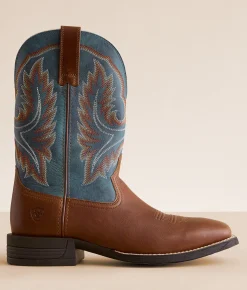 Shoes | Ariat Wilder Leather Cowboy Boot Luna Tan Forged Green