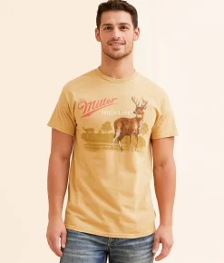 Brew City Wildlife Wander T-Shirt Old Gold Clearance