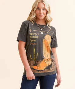 Tops | Ripple Junction® Wild West Roundup T-Shirt Washed Black