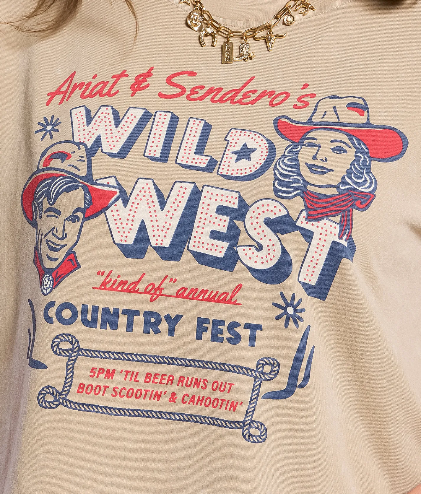 Ariat x Sendero Provisions Co. Wild West T-Shirt Savannah Tan Mineral Wash Hot