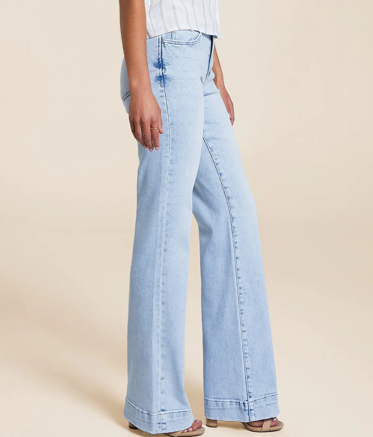 Jeans|Bottoms | VERVET by Flying Monkey Willa High Rise Trouser Stretch Jean Zestful Eclipse