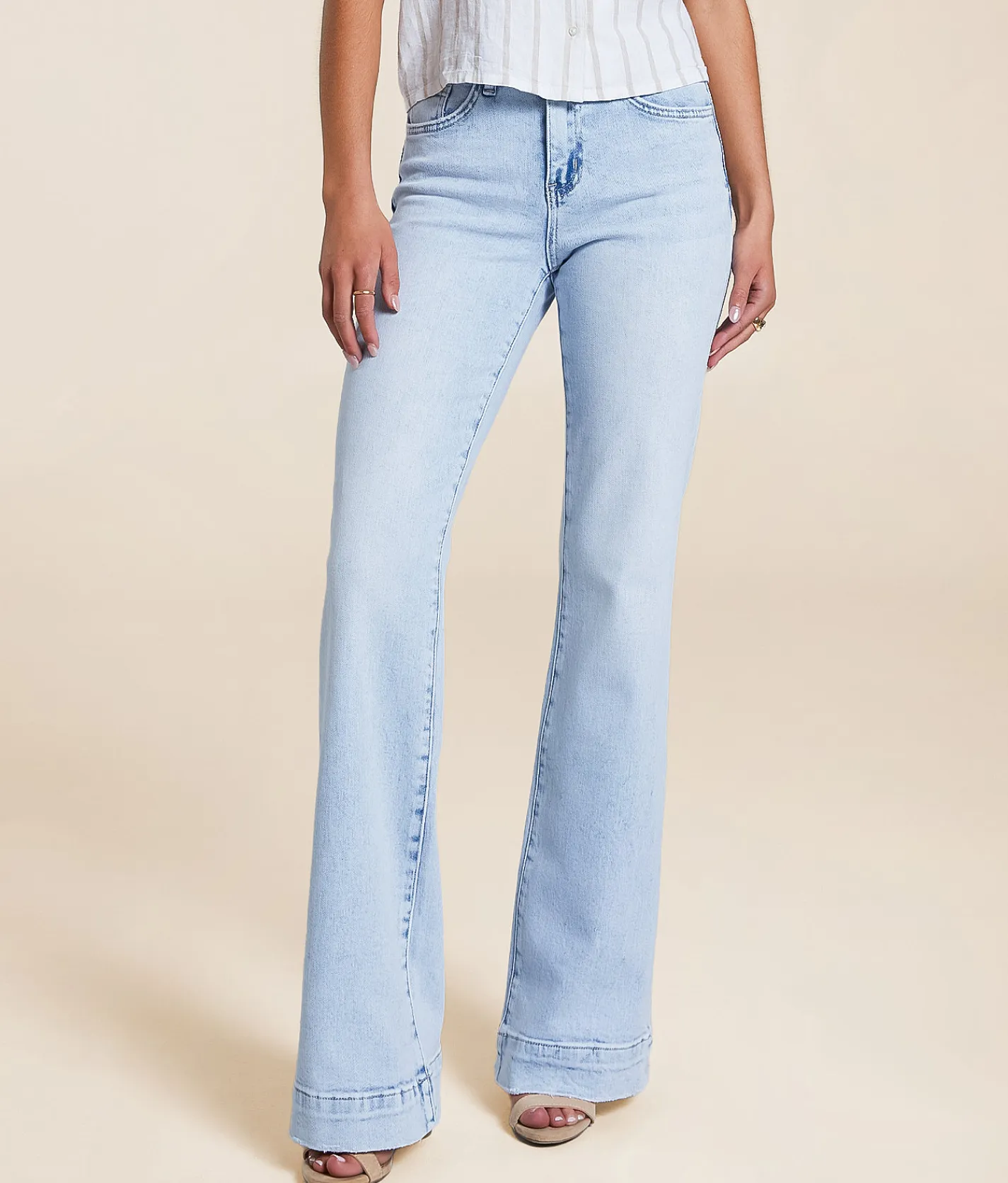 Jeans|Bottoms | VERVET by Flying Monkey Willa High Rise Trouser Stretch Jean Zestful Eclipse
