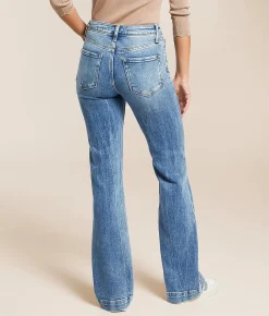 Jeans|Bottoms | VERVET by Flying Monkey Willa High Rise Trouser Stretch Jean Elegant Grace
