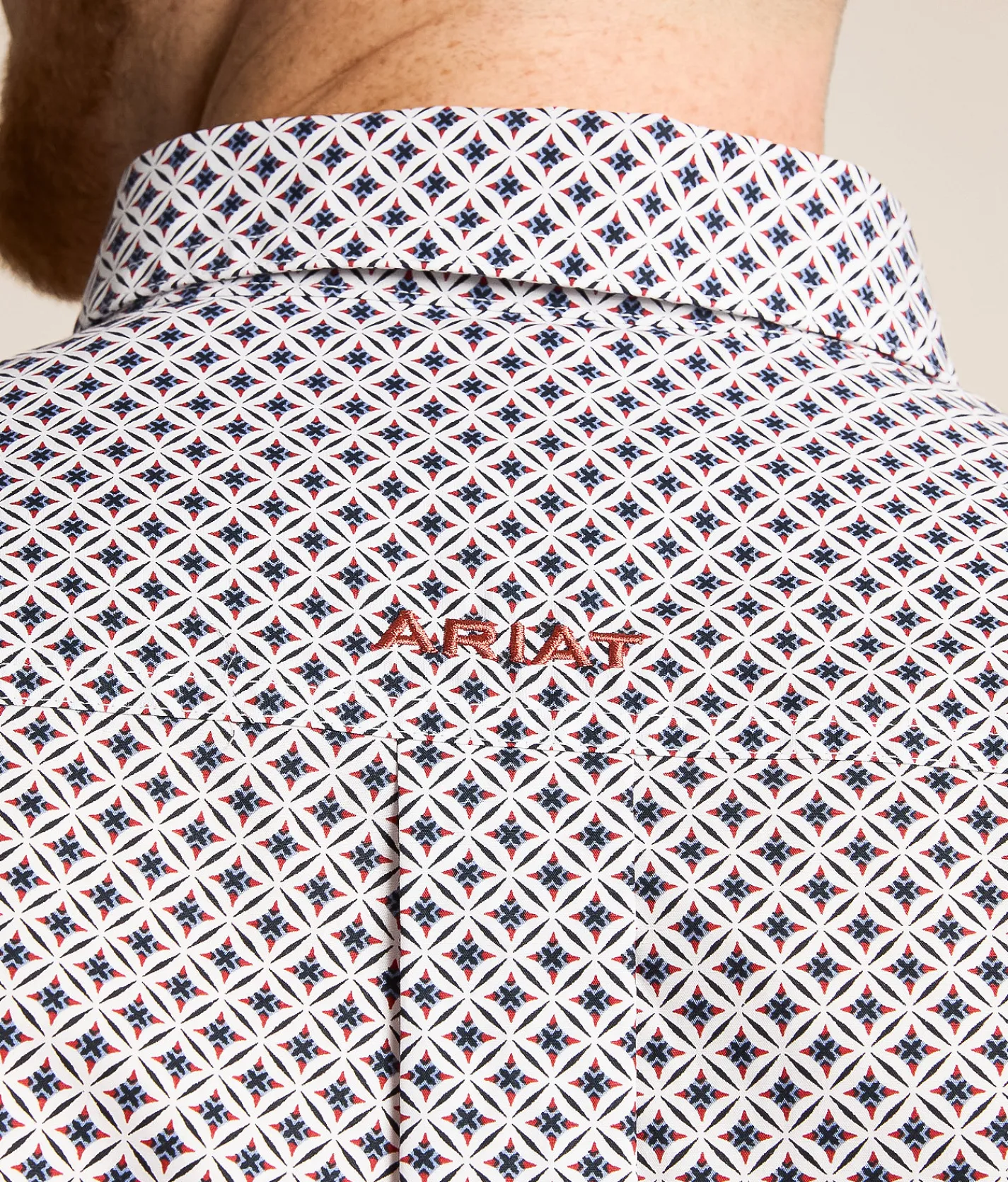Ariat William Classic Shirt White Blue Red