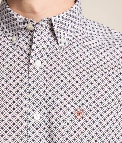 Ariat William Classic Shirt White Blue Red