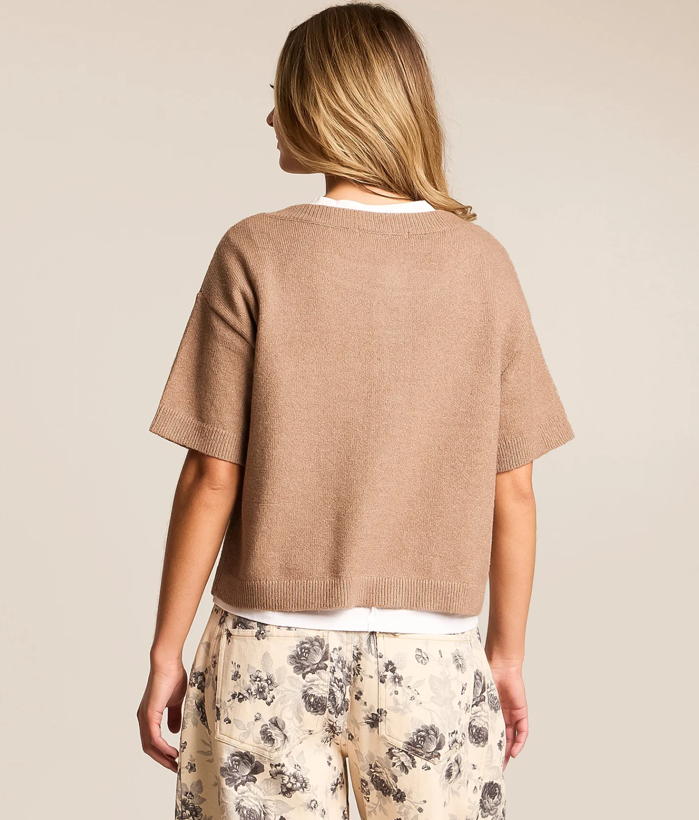 Willow & Root Willow & Root Marled Cardigan Sweater Coral Blush Best
