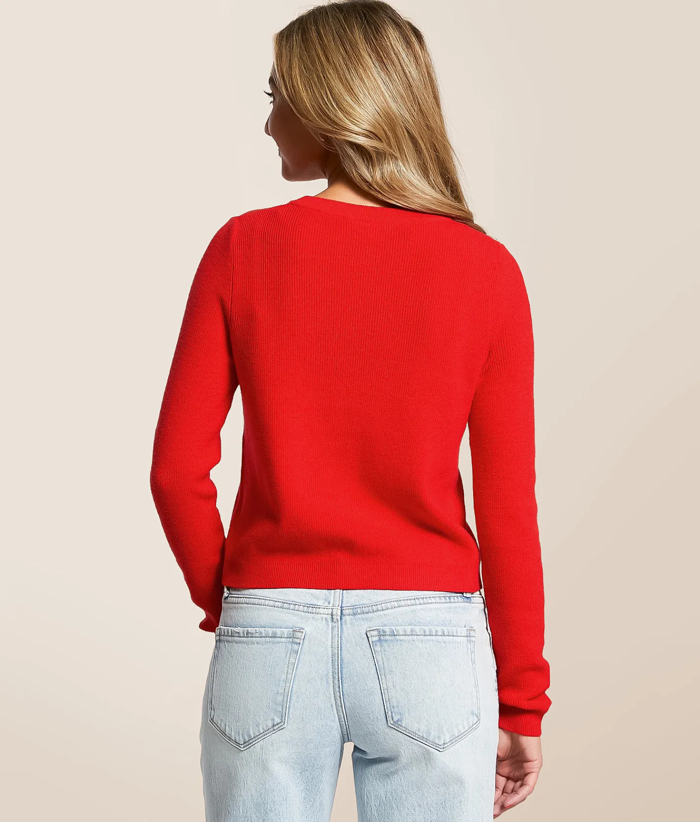 Willow & Root Willow & Root Ribbed Cardigan Sweater High Risk Red Best