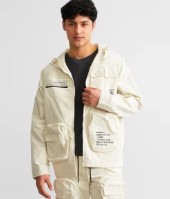 Smoke Rise® Windbreaker Hooded Jacket Oatmeal Best