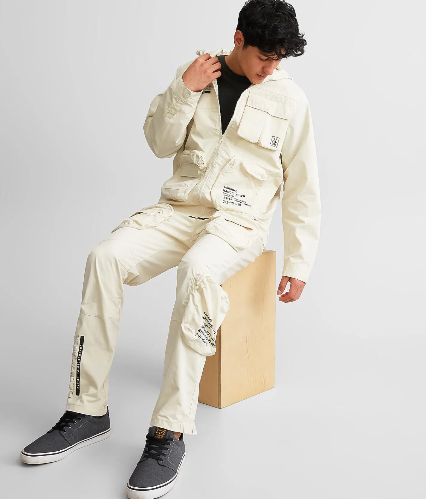 Smoke Rise® Windbreaker Hooded Jacket Oatmeal Best