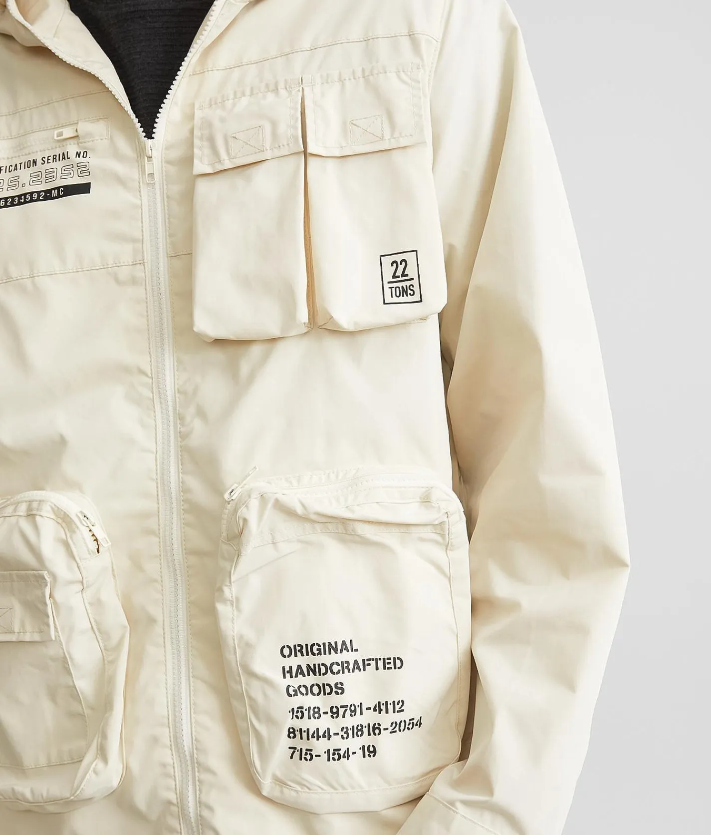 Smoke Rise® Windbreaker Hooded Jacket Oatmeal Best
