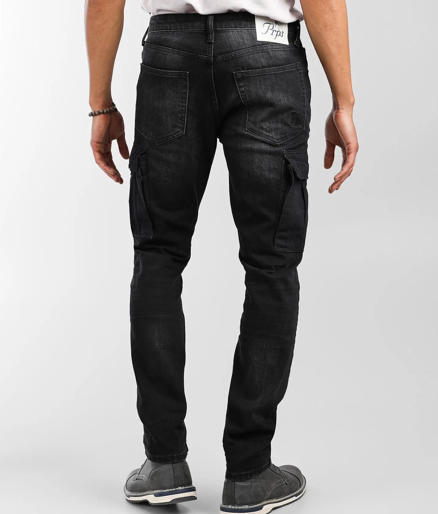 Sale Jeans|Bottoms | Prps Windsor Slim Taper Cargo Stretch Jean Black