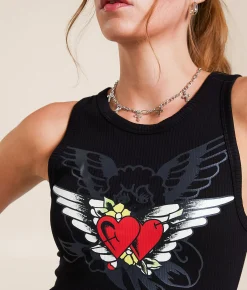 Ed Hardy Wings Cut-Out Mini Dress Black Discount