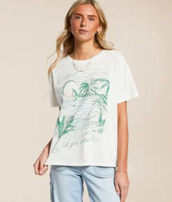 Tops | Z Supply Wishes Boyfriend T-Shirt Sea Salt